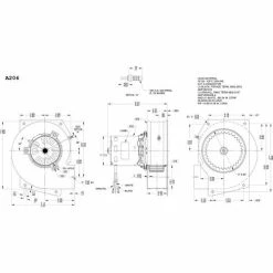 Fasco 3.3" Shaded Pole Draft Inducer Blower, A206, 115 Volts 3000 RPM