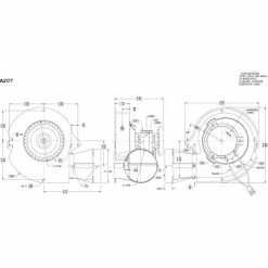 Fasco 3.3" Shaded Pole Draft Inducer Blower, A207, 115 Volts 3000 RPM