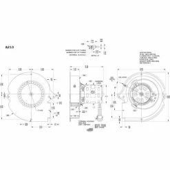 Fasco 3.3" Shaded Pole Draft Inducer Blower, A210, 115 Volts 3000 RPM
