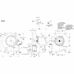 Fasco 3.3" Shaded Pole Draft Inducer Blower, A222, 115 Volts 3000 RPM