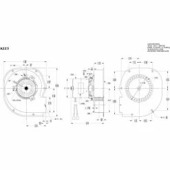 Fasco 3.3" Shaded Pole Draft Inducer Blower, A223, 208-230 Volts 3200 RPM
