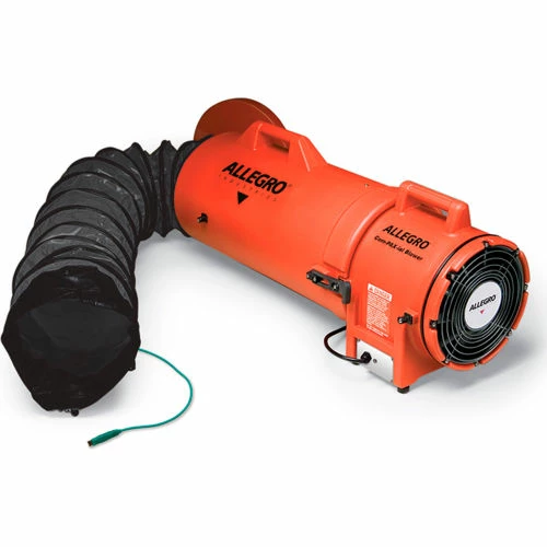 Allegro Industries® Axial Explosion Proof Blower W/ 50' Ducting, 900 CFM, 1/3 HP
