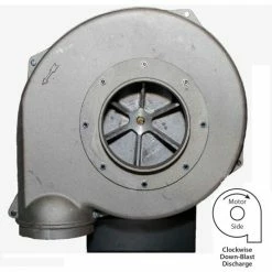 Global Industrial Aluminum TEFC Blower, 3 HP, 3 Phase, CW, Downblast, 1300 CFM