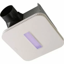 Broan SurfaceShield Vital Vio Powered Exhaust Fan w/ LED & Antibacterial Light - 110 CFM - 1.0 Sone