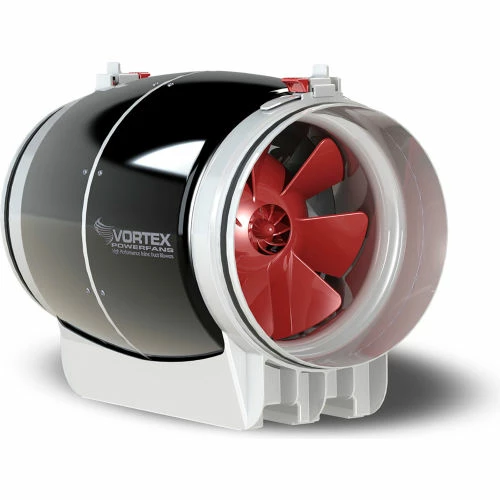 Atmosphere Vortex S-Line Ultra Quiet In-Line Duct Blower Fan S-1000 - 10", 120V, 1082 CFM