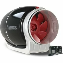 Vortex Powerfan 6'' S-Line In-Line Duct Fan S-600-ACS - 340 CFM with Current Sensor Kit