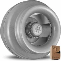 Vortex Powerfan 10'' In-Line Duct Fan VTX1000-D - 791 CFM with Dial-A-Temp Speed Control Kit