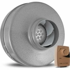 Vortex Powerfan 4'' In-Line Duct Fan VTX400-D - 220 CFM with Dial-A-Temp Speed Control Kit