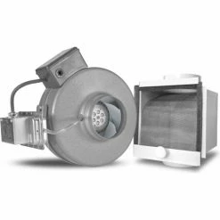 Vortex Powerfan 4'' In-Line Duct Fan VTX400P-ALT - 220 CFM with Pressure Switch and Lint Trap Kit