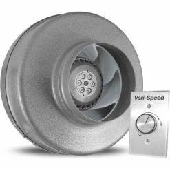 Vortex Powerfan 5'' In-Line Duct Fan VTX500-A - 255 CFM with Vari-Speed Speed Control Kit