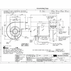 A.O. Smith 3.3" Shaded Pole Draft Inducer Blower, 775 3000 RPM 230 Volts
