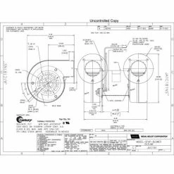 A.O. Smith 3.3" Shaded Pole Draft Inducer Blower, 9445, 3100 RPM 120 Volts