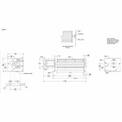Fasco Crossflow Blower, B22507, 115 Volts 3100 RPM