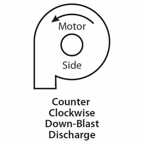 Global Industrial Aluminum TEFC Blower, 3 HP, Single Phase, CCW, Downblast, 1245 CFM - Image 2