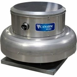 Canarm 13-1/2" Downblast Exhauster - Direct Drive EC Motor - Spun Aluminum - 1/2HP - 1760 CFM