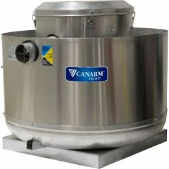 Canarm 13-1/2" Upblast Exhauster - Direct Drive EC Motor - Spun Aluminum - 1/2HP - 1800 CFM