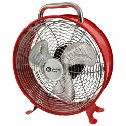 Comfort Zone® CZDR12AS 12 Inch Decorative Metal Drum Fan, 4 pack, Assorted Colors - Pkg Qty 4