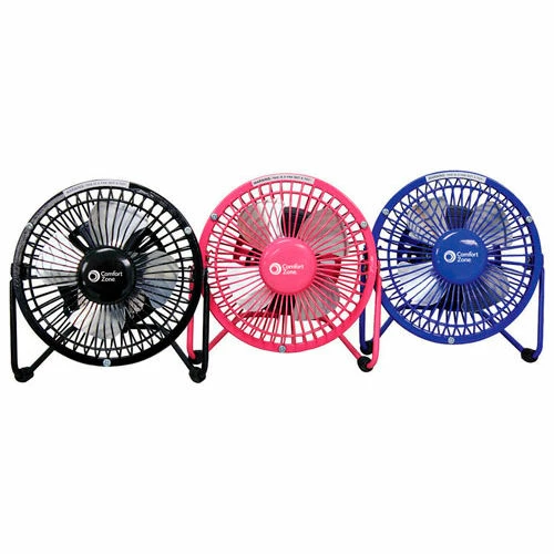 Comfort Zone® CZHV4 4 Inch High Velocity Cradle Fan,12 pack, Assorted Colors - Pkg Qty 12 - Image 2
