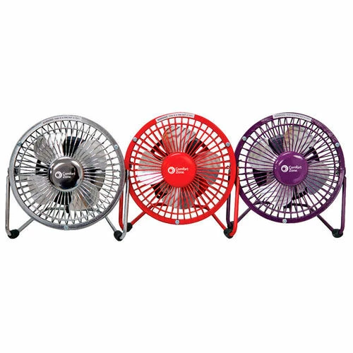Comfort Zone® CZHV4 4 Inch High Velocity Cradle Fan,12 pack, Assorted Colors - Pkg Qty 12