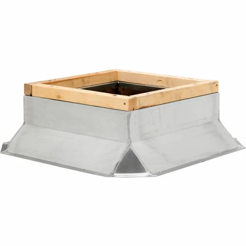 Fantech Fixed Non-Ventilated Curb 5ACC17FS, 17-1/2" Square x 8"H, Galvanized Steel