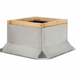 Fantech Fixed Non-Ventilated Curb 5ACC17FT, 17-1/2" Square x 12"H, Galvanized Steel