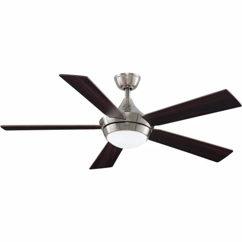 Fanimation Celano v2 - 52 inch - Brushed Nickel with Cherry/Dark Walnut Reversible Blades and LED