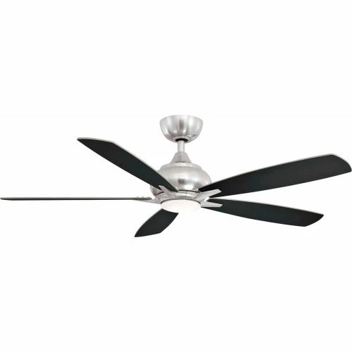 Fanimation Doren - 52 inch - Brushed Nickel with Reversible Brushed Nickel/Black Blades and LED Light Kit