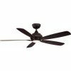 Fanimation Doren - 52 inch - Dark Bronze with Reversible Cherry/Dark Walnut Blades and LED Light Kit