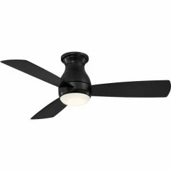 Fanimation Hugh - 44 inch - Black with Black Blades and LED Light Kit