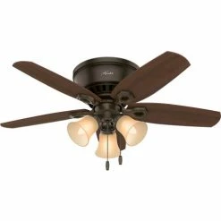 Hunter Fan 42" Builder Low Profile Ceiling Fan with Light 51091 - New Bronze