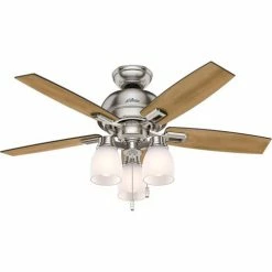 Hunter Fan 44" Donegan Ceiling Fan with Three Lights 52230 - Brushed Nickel