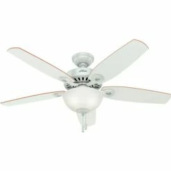 Hunter Fan 52" Builder Deluxe Ceiling Fan with Light 53089 - White