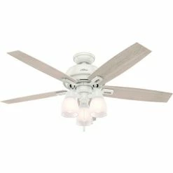 Hunter Fan 52" Donegan Ceiling Fan with Three Lights 53337 - Fresh White