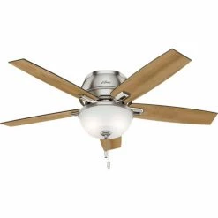 Hunter Fan 52" Donegan Low Profile Ceiling Fan with Light 53344 - Brushed Nickel