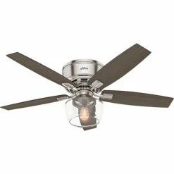 Hunter Fan 52" Bennett Ceiling Fan with Light and Handheld Remote 53394 - Brushed Nickel