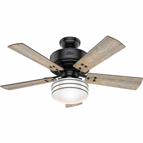 Hunter Fan 44" Cedar Key-Matte Black - 5157 CFM w/ Light Kit