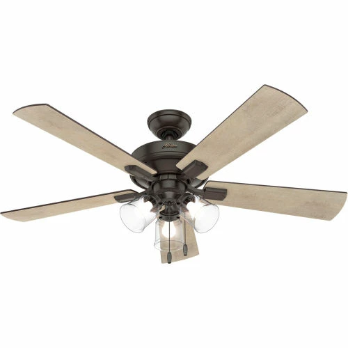 Hunter Fan 52" Crestfield-Noble Bronze - 5398 CFM w/ Light Kit