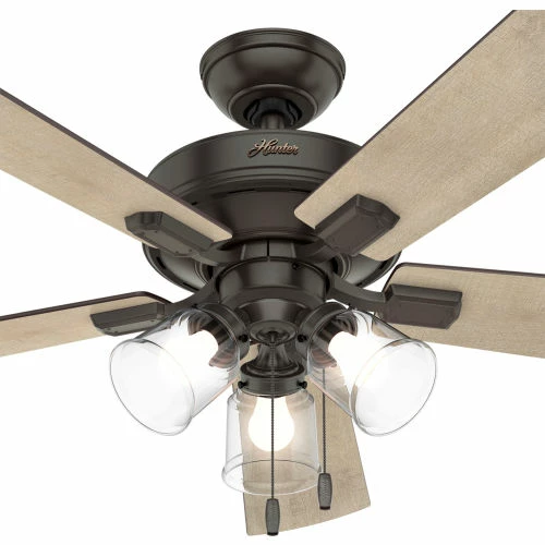 Hunter Fan 52" Crestfield-Noble Bronze - 5398 CFM w/ Light Kit - Image 3