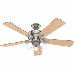 Hunter Fan 52" Crestfield-Brushed Nickel - 5398 CFM w/ Light Kit