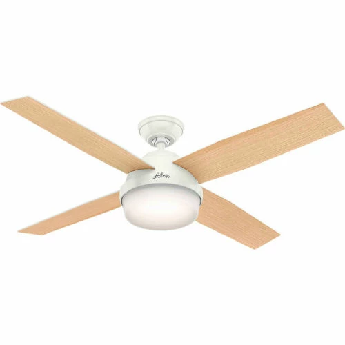 Hunter Fan 52" Dempsey with Light Ceiling Fan with Light and Handheld Remote 59217 - Fresh White