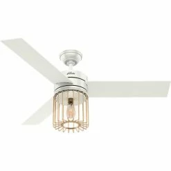 Hunter Fan 52" Ronan Ceiling Fan with Light and Handheld Remote 59238 - Fresh White