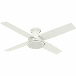 Hunter Fan 52" Dempsey Low Profile Ceiling Fan with Handheld Remote 59248 - Fresh White