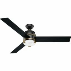 Hunter Fan 60" Bureau-Matte Black - 7294 CFM w/ Light Kit