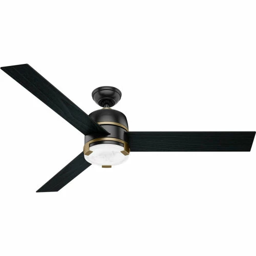 Hunter Fan 60" Bureau-Matte Black - 7294 CFM w/ Light Kit