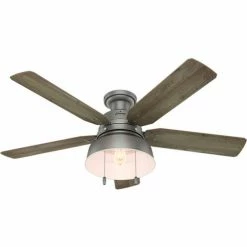 Hunter Fan 52" Mill Valley Ceiling Fan with Light 59311 - Matte Silver