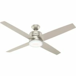 Hunter Fan 60" Advocate-Matte Nickel - 6342 CFM w/ Light Kit