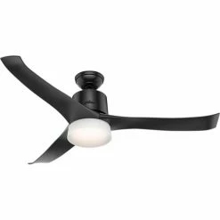 Hunter Fan 54" Symphony WiFi Ceiling Fan with Light HomeKit Control System Compatible 59375 - Black