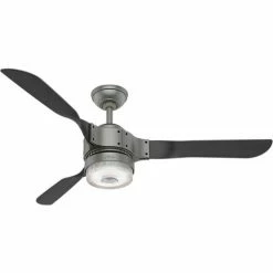 Hunter Fan 54" Apache WiFi Ceiling Fan with Light HomeKit Control System Compatible 59381 - Silver