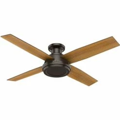 Hunter Fan 52" Dempsey Low Profile Ceiling Fan with Handheld Remote 59449 - Noble Bronze
