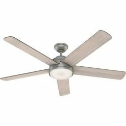 Hunter Fan 60" Romulus-Matte Silver - 7240 CFM w/ Light Kit